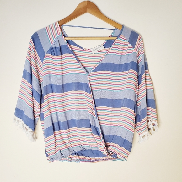 Anthro Boho Cropped Blouse - Picture 4 of 5